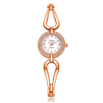 

Korean version of the small fresh temperament womens watch EASY through hot diamond-encrusted alloy student bracelet table