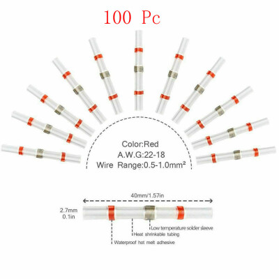 

〖Follure〗100X Assorted Solder Heat Shrink Waterproof Wire Connector Sleeve Terminal Ring