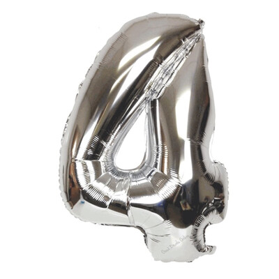 

FUNNYBUNNY 40" Number 0-9 Thickening Silver Foil Air-filled Helium Mylar Balloons for Birthday & Party & Wedding Anniversary