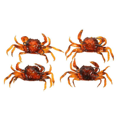 

4PCS Soft Fishing Crab Lures Bait Artificial with Hooks Simulation Saltwater Lure