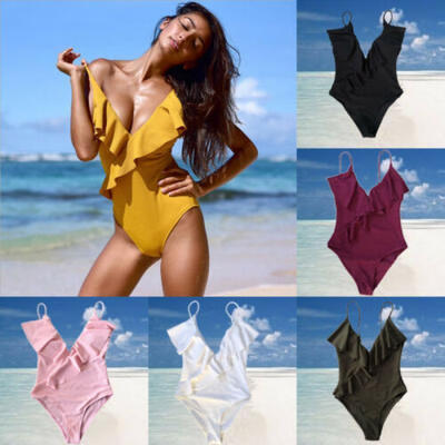 

Sexy Girl One-Piece Swimsuit Beachwear Swimwear Push-up Monokini Bikini Bathing