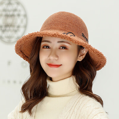 

New autumn&winter all-in-the-ground womens fishermans hat&corduroy edge-line foldable knitted Korean-style pot cap