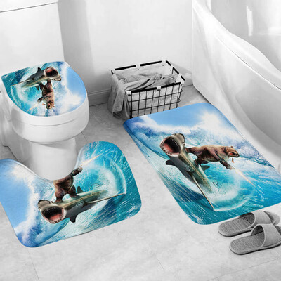 

Gobestart 3pcs Non-Slip Fish Scale Bath Mat Bathroom Kitchen Carpet Doormats Decor