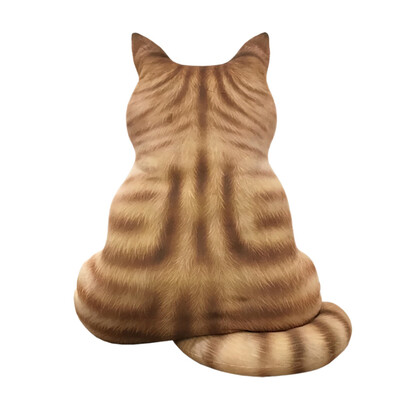 

Siaonvr 3D Printed Cat Back Cushion Plush Toy Gift Simulation Cat Pillow
