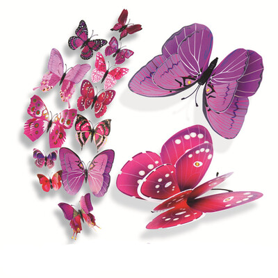 

〖Follure〗12x 3D Butterfly Wall Sticker Fridge Magnet Room Decor Decal Applique