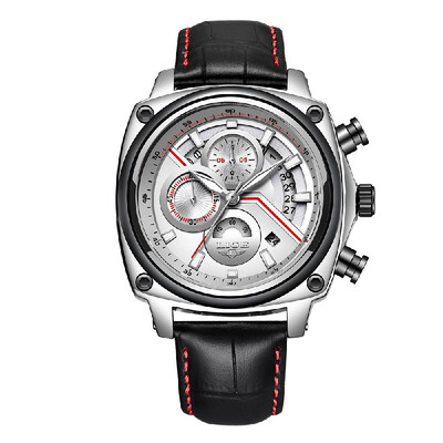 

LIGE 9891 Quartz Men Watch Casual Fashion Top Luxury Brand Sport Watch Men Military Waterproof Leather Wristwatch Relogio Masculin