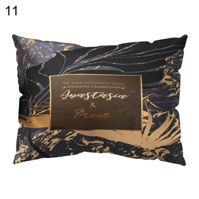 

Leaves Letter Printed Throw Pillow Case Cushion Cover Home Sofa Bed Decoration
