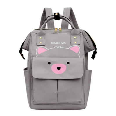 

Bear Print Mommy Travel Backpacks Big Nylon Maternity Nappy Top-handle Bags