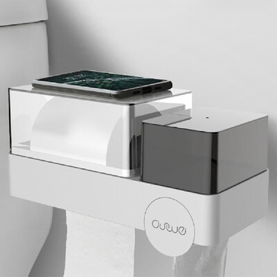 

Multifunction Bathroom Tissue Holder Wall-mounted Waterproof Plastic Garbage Bag Sanitary Napkins Storage Toilet Paper Box
