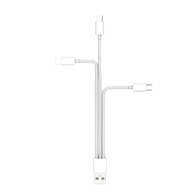 

3-In-1 Charging Cable USB to Micro USB Type C Lightning Charging Cable Sync Fast Charging Line Adapter for iPhone iPad HUAWEI