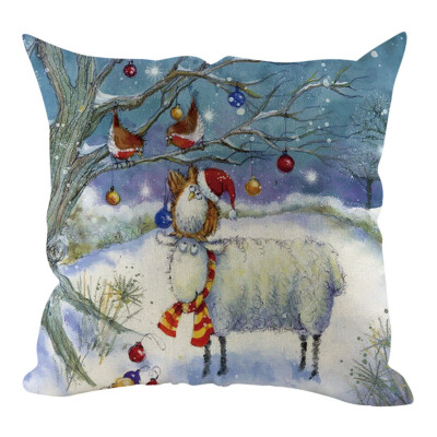 

Tailored Christmas Pillow Cover Pillowcases Decorative Sofa Cushion Cover Home Decoration