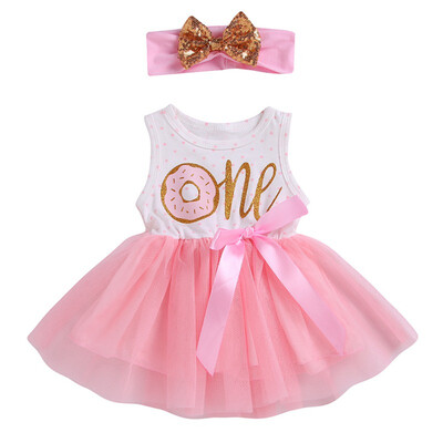 

Summer Cotton Baby Infant Fairy Tale Petals Colorful Dress with Headwear Princessborn Baby Dresses Gift