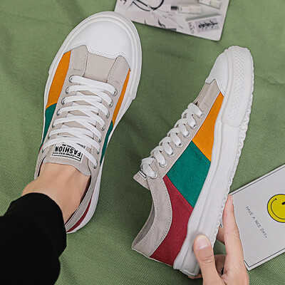 

Summer cloth shoes mens casual canvas shoes wild personality trend camouflage tide shoes student youth mens shoes