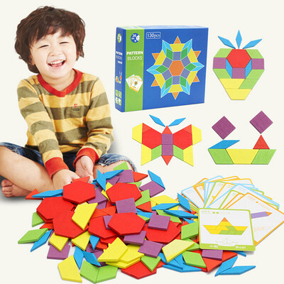 

Siaonvr Wooden Geometric Shape Pattern Blocks Puzzle Box Toys Challenge IQ Kids Creative