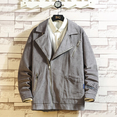 

Gobestart New Style For Men In Autumn Winter Fashion Corduroy Pure Long Sleeve Coat