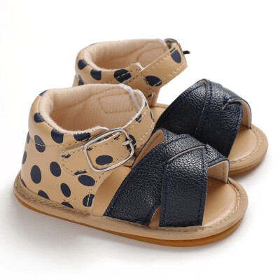 

Summer Baby Girls Shoes Toddler Sandals PU Leather Non-slip Rubber Shoes Size 0-18M