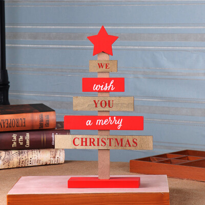 

Toponeto Christmas Home Decor Gifts Creative Painted Christmas Wooden Tabletop Decoration