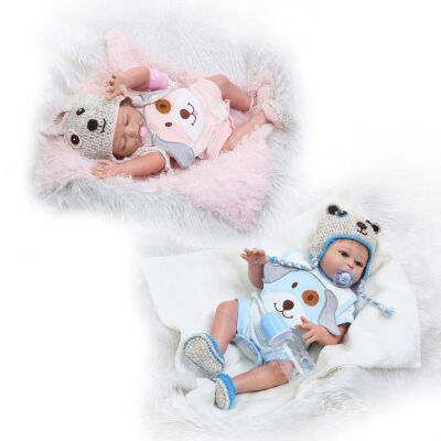 

Ktaxon 20" Realistic Reborn Newborn Baby Doll Full Silicone Dolls Bath Boy Girl Twins