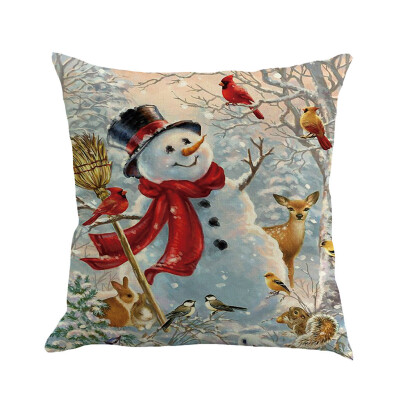 

Siaonvr Christmas Pillow Cover Pillowcases Decorative Sofa Cushion Cover 45x45cm