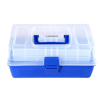 

Lixada 3 Layers Waterproof Fishing Tackle Box Fishing Hooks Lures Baits Storage Case