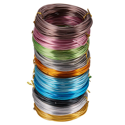 

PH PANDAHALL 10 Rolls 10 Assorted Color Aluminum Wires Resistant Anodized for DIY Jewellery Craft Making Beading