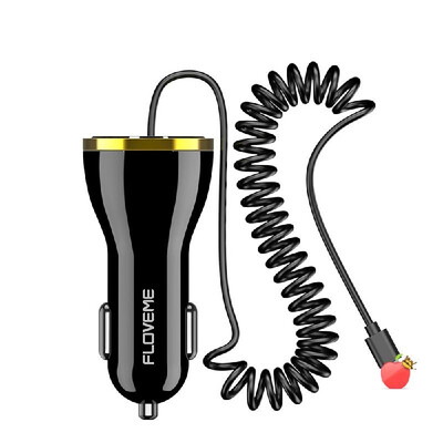 

FLOVEME USB Car Charger With Micro USBTypeC for IOS Cable For i-Phone Samsung Xiaomi Car Chargers Micro USB
