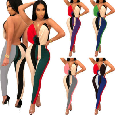 

Women Summer Clubwear Summer Playsuit Bodycon Party Jumpsuit Romper Trousers UK