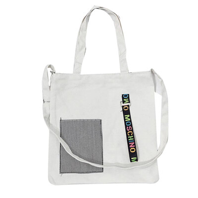 

Women Large Capacity Totes Patchwork Canvas Handbags Basic Female Causal Crossbody Bag Reusble Shopping Bags Shoulder Bags