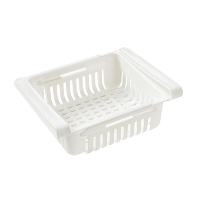 

Kitchen Shelf Organiser Adjustable Fridge Storage Rack Cupboard Holder Storage Basket Box Drain Rack