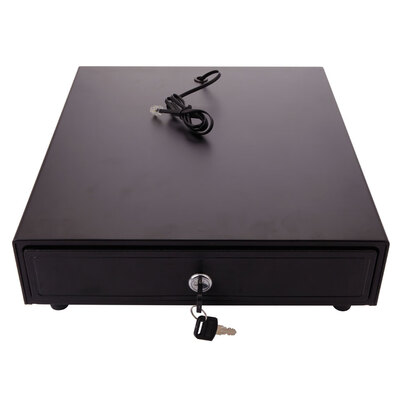

4-Compartment 3 Lock Modes Stainless Steel Cash Box Money Lock Storage Black