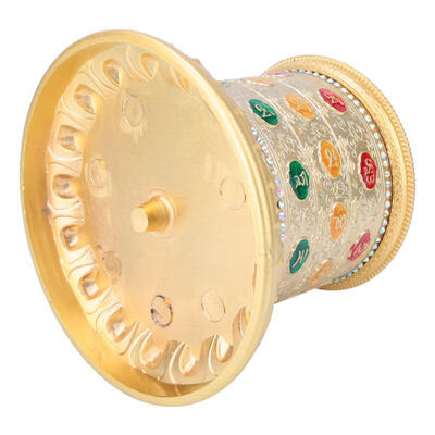 

Greensen Buddhist Supplies New Buddhism Figurine Copper Alloy Blessing Prayer Wheel for Decoration