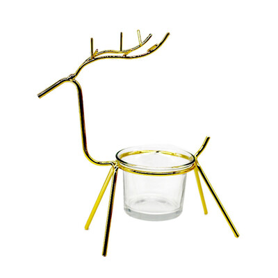 

Toponeto Reindeer Tealight Candle Holders Metal Best for Christmas Holiday