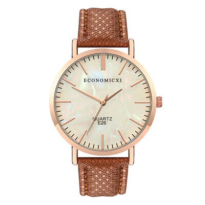 

RM Fashion Simple Belt Watch Dark Color Cool Dial No Digital Female Quartz Watch