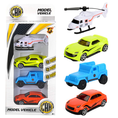 

Tailored 4Pcs Mini Construction Vehicles Hand Sliding Unisex Casual Toy Cars Kid Toys