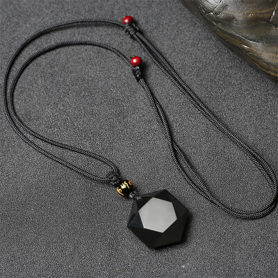 

Obsidian Pendant Starry Crystal Pendant Jewelry