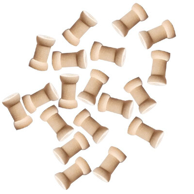 

20Pcs Vintage Style Empyty Wooden Bobbins Spools Reels Organizer For Sewing Ribbons Twine Wood Crafts Tools Thread Wire