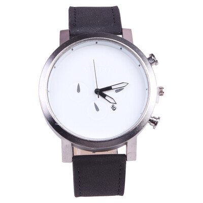 

Mens Simple Three-Piece Quartz Watch Mens Calendar Watch Scrub Belt Casual Watch