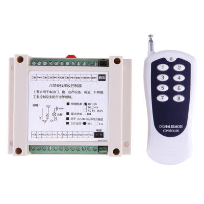 

DC12V 8CH Channel Wireless RF Remote Control Switch Transmitter Receiver