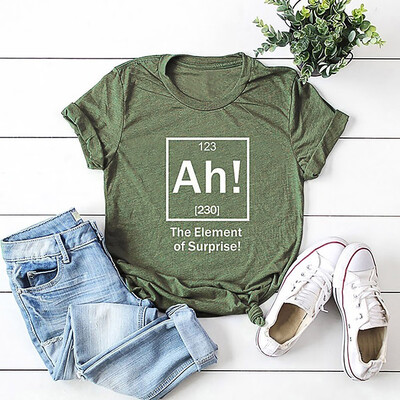 

Nomeni Womens O-Neck Cartoon Printing Short Sleeve Blouse Loose Shirt Tops