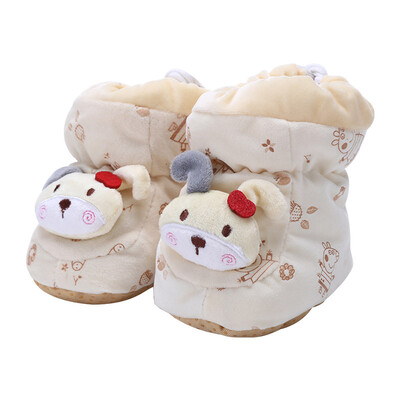 

Newborn Toddler Cartoon Crib Shoes Winter Warm First Walkers baby Girls Boys Shoes Soft Sole Anti Slip Booties for 0-9M