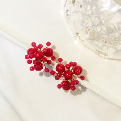 

2019 new brand design imitation pearl fireworks modeling earrings generous minimalist temperament earrings gift for women