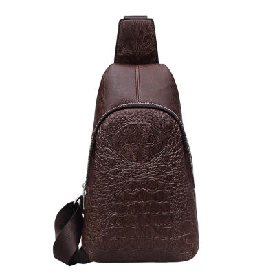 

Casual Men Teen Messenger Bags PU Leather Chest Packs Sports Shoulder Bags