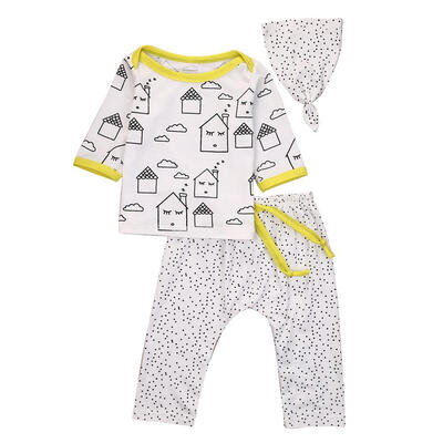 

3pcs Toddler Kids Baby Boys Girls T-shirt Tops Pants Hat Outfit Clothes Set