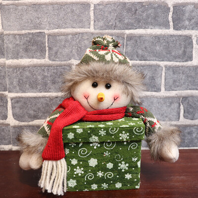 

Toponeto Merry Christmas Children Santa Claus Snowman Elk Candy Packaging Candy Box