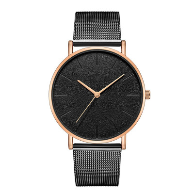 

Hot Sale Women Watch Large Dial Thin Scale Clock Business Leather Strap Quartz Ladies Wristwatch Simple Zegareki Damsk
