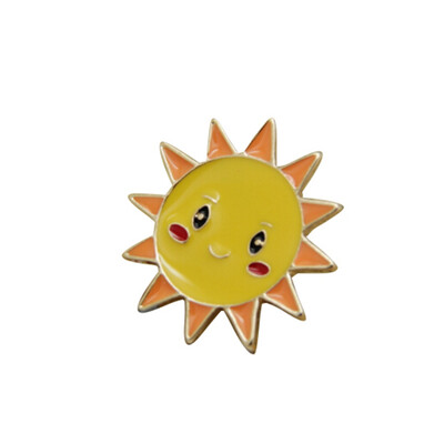 

New Fashion Cartoon Sweet Sun Rainbow Cloud Metal Brooch Pins