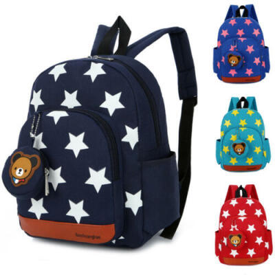 

New Child Nursery School Bag Stars Backpack Kindergarten Rucksack Lightweight UK