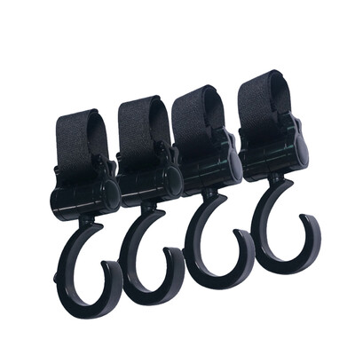 

4Pcs Baby Stroller Hooks Multi-functional Rotating Handbag Stroller Handle Hanger