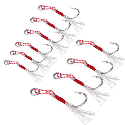 

Greensen 10Bag 5pcsBag High Strength Metal Heavy Duty Fishing Barbed Hooks Fish Accessory