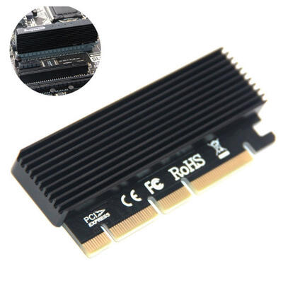 

Computer Expansion Card Adapter Led Interface M2 NVMe SSD NGFF To PCIE 30 X16
